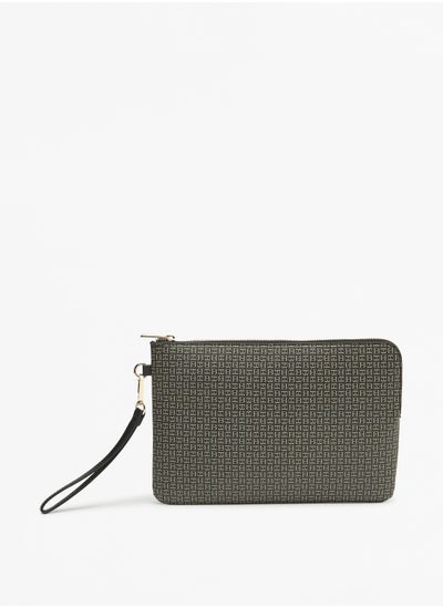 Buy Womens Printed Pouch with Wristlet Strap and Zip Closure By Shoexpress in Saudi Arabia