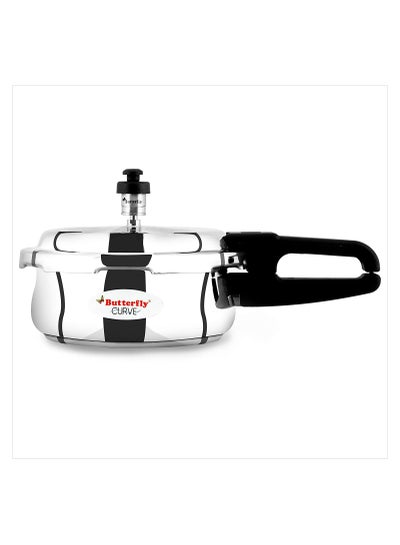 Buy Butterfly Curve 2 LTR Pressure Cooker, 2 Litres, Silver in UAE