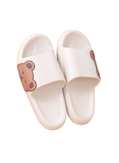 Buy White Side Bear Slide Sandals 38-39 in UAE