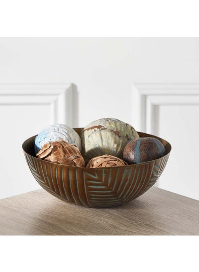 اشتري Splendid Decorative Metal Bowl 22 x 7 x 22 cm في الامارات