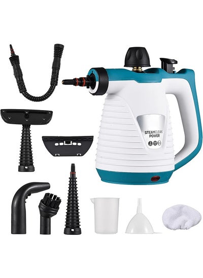 Buy Handheld Steam Cleaner, Steam Cleaner for Home with 9 Accessory Kit, High Temperature Pressurized Steam Cleaning Machine, Portable Steamer for Cleaning for Kitchen Sofa Bathroom Car (Blue) in Saudi Arabia