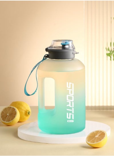 Buy Outdoor Sports Bottle Large Capacity Water Bottle With High Temperature Resistance Cleaning Cup brush + Anti-scalding Hand Pad + Lifting Rope - Orange Blue  1700ML 23*12*12CM in Saudi Arabia