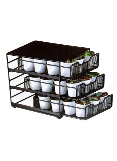 اشتري 3-Layer cup capsule Coffee Pods Holder drawer dlc-38732 black في السعودية