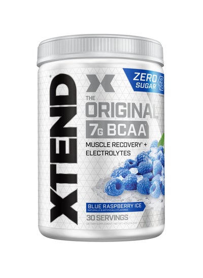 Buy Xtend The Original 7G BCAA Muscle Recovery + Electrolytes, Blue Raspberry Ice Flavor - 30 Servings in UAE