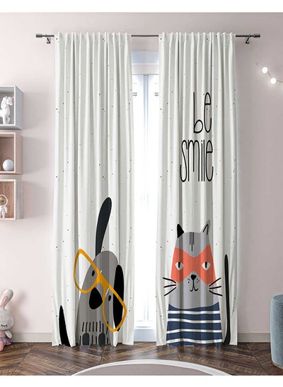 Buy Ready-Made Printed Curtain (Two Pieces Back Tape)  275x270x275 in Egypt