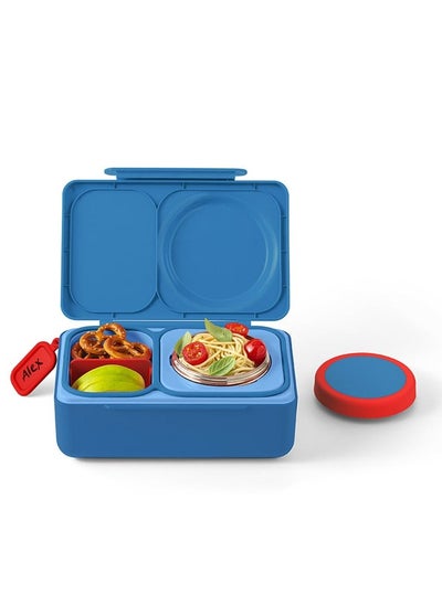 Buy OmieBox Up Bento Box with Insulated Thermos & Ice Pack, Cosmic Blue in Saudi Arabia