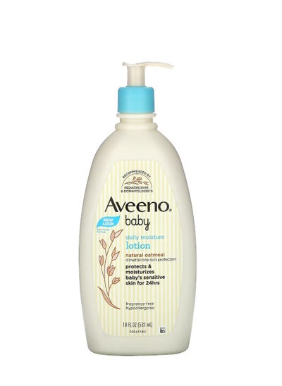 Buy Aveeno Baby Daily Moisture Lotion Fragrance Free 18 fl oz (532 ml) in Saudi Arabia