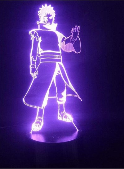 اشتري Multicolour 3D Illusion Lamp Led Night Light Naruto Uchiha belt soil for Boys Kids Room Decor Table Lamp Best Birthday Holiday Gifts for Children في الامارات