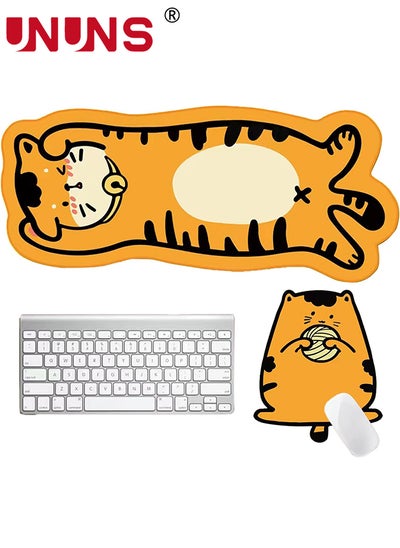 Buy 2-in-1 Cute Gaming Mouse Pad,Kawaii Cat Anime Mouse Mat, Extended Large Mouse Mat And Small Mousepad,Nonslip Rubber Base,Keybord Desk Pad For Office Home,Stitched Edges Mice Pad For Girls Women in UAE