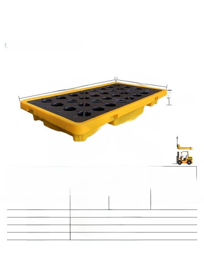 Buy Chemical Leak-Proof Polyethylene Tray for Labs Two-barrel platform 1300*660*150 in Saudi Arabia