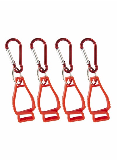 Buy Glove Clip with Carabiners, 4 Pcs Red Work Safety Clip Glove Keeper, for Belt Loop Guard Labor Worker Attach Gloves, Glasses, Helmets, Towels in UAE