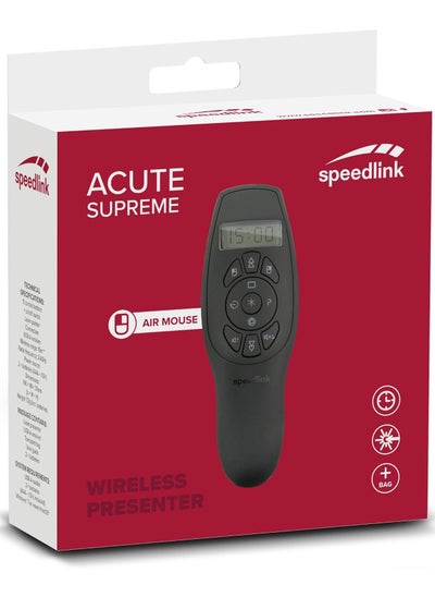 Buy Speedlink ACUTE SUPREME Presenter - Wireless - Integrated Laser Pointer - 11 Control Buttons - Air Mouse Mode - Timer Function, Black in Saudi Arabia