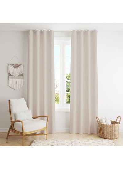 Buy Blackout Curtains  Thermal Insulated Fabric 1panel - Beige-140x280 in Egypt