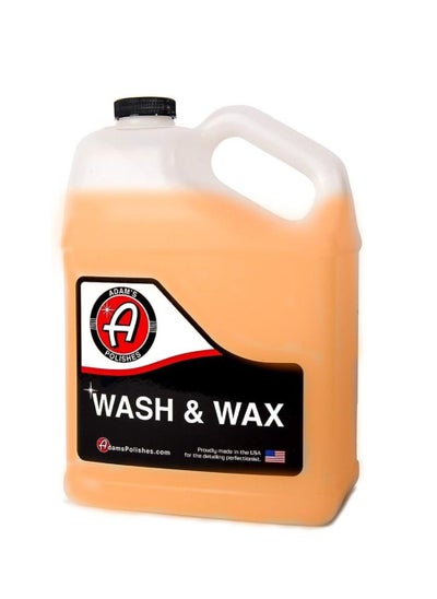 Buy Adam's Wash and Wax (Gallon) - Car Wash Soap Infused with Pure Carnauba Car Wax | Car Cleaning Formula W/Paint Protection | Use in 5 Gallon Bucket Foam Cannon & Foam Gun. in UAE