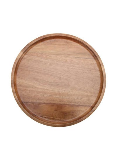 Buy Round Wooden Tray 26 x 2 cm in UAE