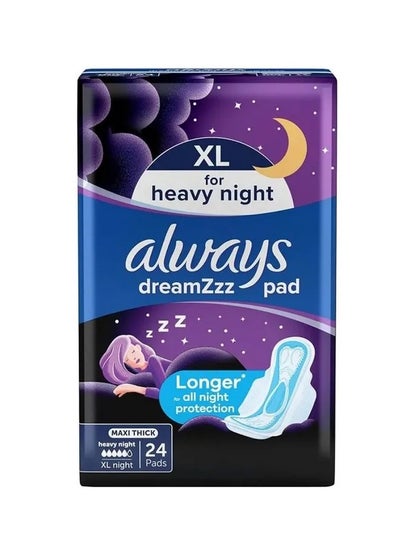 Buy Dreamzzz Maxi Thick XL Night 24 Pads in UAE