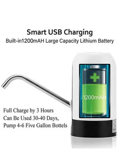 Buy Freewalk Water Bottle Pump Electric Portable Usb Charging For 5 Gallon Water Bottle With 1200Mah Bat in UAE