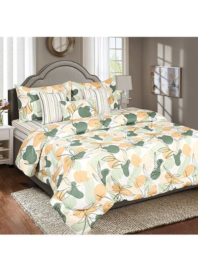 Buy Madison Oni 7-Piece King BIAB 144-Thread Count Cotton Printed Comforter Set 240 x 220 cm in Saudi Arabia