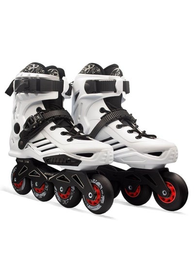 Buy Professional Inline Skate Shoes for Adults with High Speed White in UAE