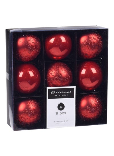 اشتري 6-cm Balls, Red - Set of 9 في الامارات