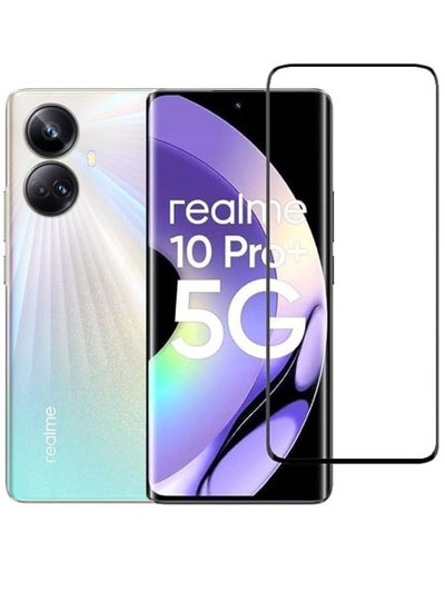 اشتري 9H Hardness Full Glue HD Clarity Bubble Free Tempered Glass Screen Protector For Realme 10 Pro+ 5G في الامارات