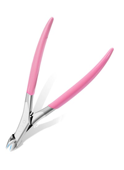 Buy Cuticle Trimmer, Professional Cuticle Nippers with Anti-Slip Silicon Handle, Spring Action Cuticle Cutter, Suitable for Expert Manicures, Precision Cuticle Cutters Premium Cuticle Tool (Pink) in UAE