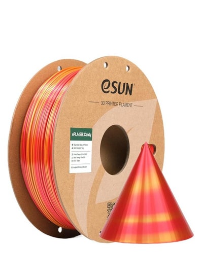 Buy eSUN Silk Candy PLA Filament 1.75mm, Silky Multicolored 3D Printer Filament PLA, Gradient Changing 1KG Spool (2.2 LBS) for 3D Printers,Red Gold in UAE