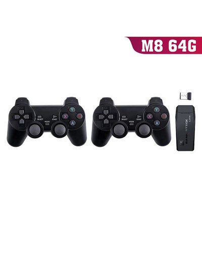 اشتري M8 Wireless Game Console 2.4G HD Arcade PS1 Home TV Mini Game Console 64G  standard package في السعودية