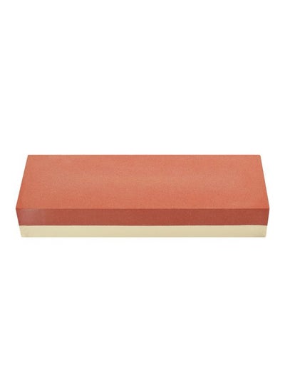 اشتري Professional Whetstone Cut Sharpening Stone Red/Beige 19x4x7cm في السعودية