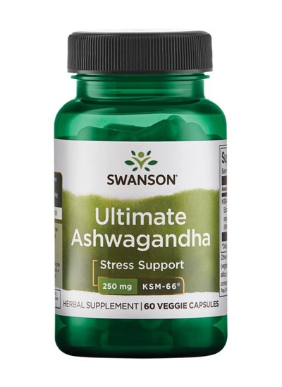 اشتري Swanson Ultimate Ashwagandha Ksm-66 250 Milligrams 60 Veg Capsules في السعودية