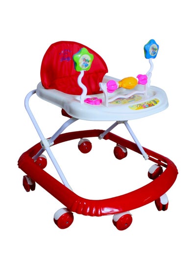 Buy Foldable Soft Cushioned Seat Baby Walker - Red in Saudi Arabia