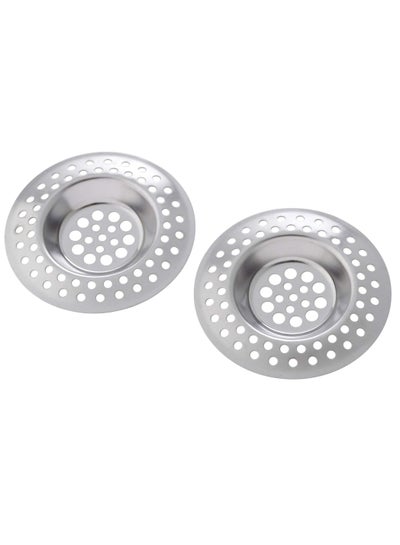 Buy 2 Pcs 70mm Stainless Steel Kitchen Sink Strainer Plug Sink Sieve Sink Hole Strainer Drain Protector for Bathroom and Kitchen, Hair Catcher Stopper for Bathtub, White in UAE