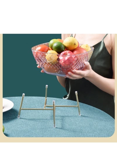 Buy Luxury Candy Dried Nuts Melon Seeds Snack Bowl Plate Iron high-footed fruit basket in Saudi Arabia