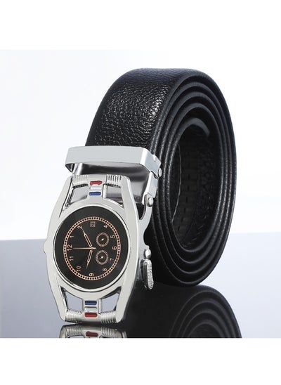 Buy 120CM Creative Casual Versatile Wear Resistant Leather Automatic Buckle Belt in UAE