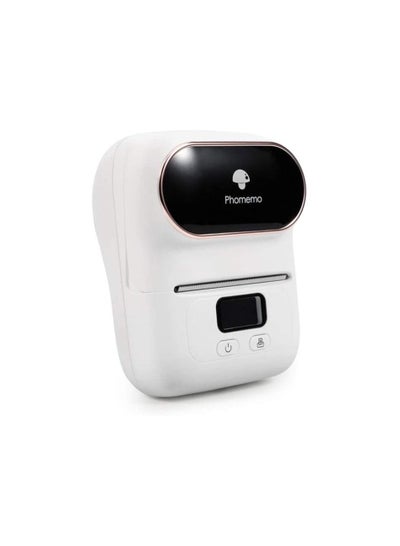 Buy Phomemo M110 Portable Thermal Label Printer Bluetooth Connection Apply For Labeling Shipping Office Cable Retail Barcode And More with 1 40×30mm Label Roll White Plus Free Paper in UAE