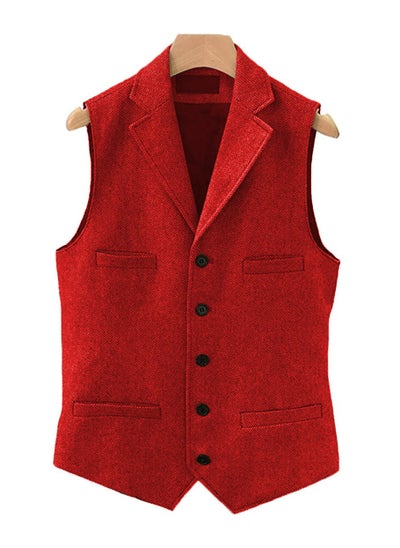 Buy New Fashionable Herringbone Patterned Suit Vest in Saudi Arabia