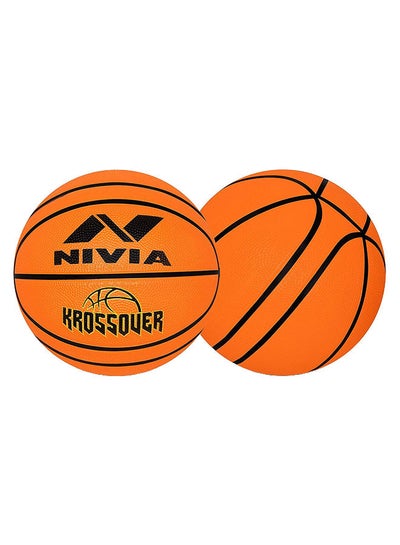 Buy Rubber Kross Over Basketball, Size 7 (Orange) in Saudi Arabia