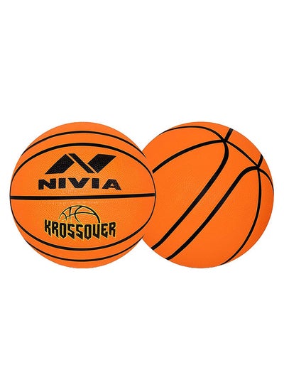 Buy Rubber Kross Over Basketball, Size 7 (Orange) in Saudi Arabia