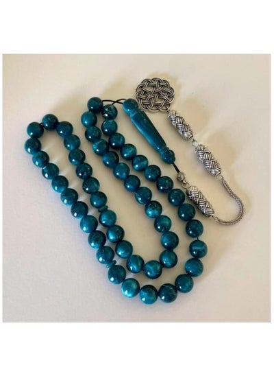 Buy Misbah with navy turquoise clay, 51 beads in Saudi Arabia