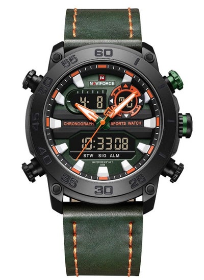 Buy Men's Luxury Fashion Quartz Watches LCD Display Digital 3ATM Waterproof Sport Chronograph Watch NF9235 in Saudi Arabia