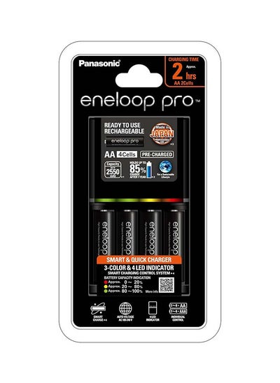 Buy Eneloop Basic PRO Charger AA & AAA with 4 AA Batteries in Saudi Arabia