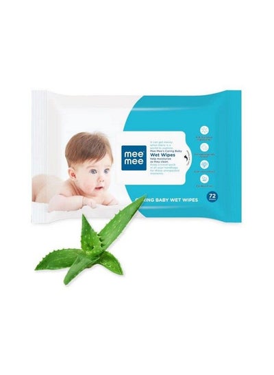 Buy Baby Gentle Wet Wipes With Aloe Vera Extracts ;72 Pcs; Pack Of 1 in UAE