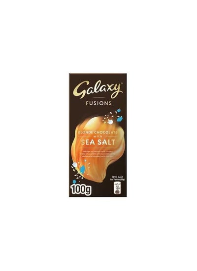 Buy Galaxy Fusions Blonde Chocolate With Sea Salt 100g in UAE