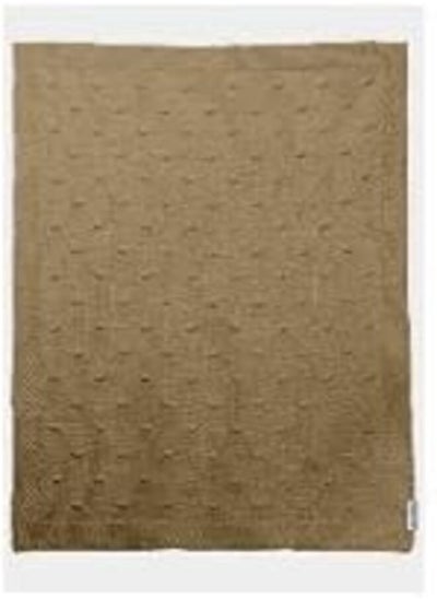 Buy Mamas Gift Knitted Dotted Blanket for Unisex, 80 cm x 100 cm Size, Beige in Egypt