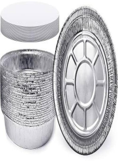 اشتري Round Deep aluminum Foil Plate With Cover (6) في مصر