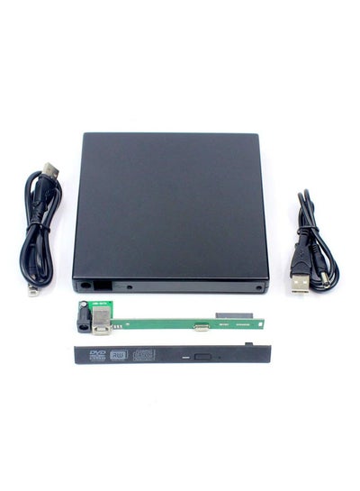 اشتري Portable USB 2.0 CD DVD-Rom SATA External Case Slim for Laptop Notebook في الامارات