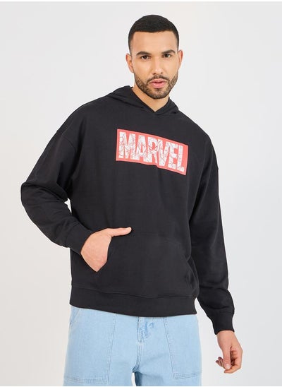 Buy Marvel Character Graphic Print Oversized Hoodie in Saudi Arabia