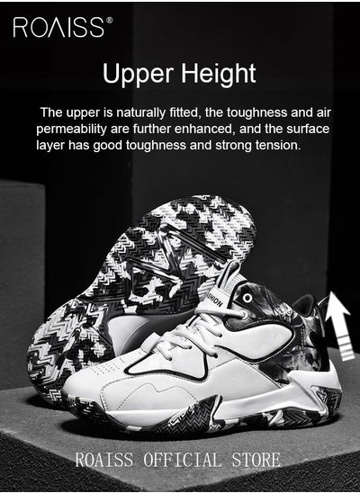 اشتري New Men Lace up Front Fire Graphic Basketball Sneakers Sport Outdoor Non-slip Shoes INS Trendy Casual Lightweight Comfy Men's Walking Shoes for Young Men Teenagers Spring and Summer في السعودية