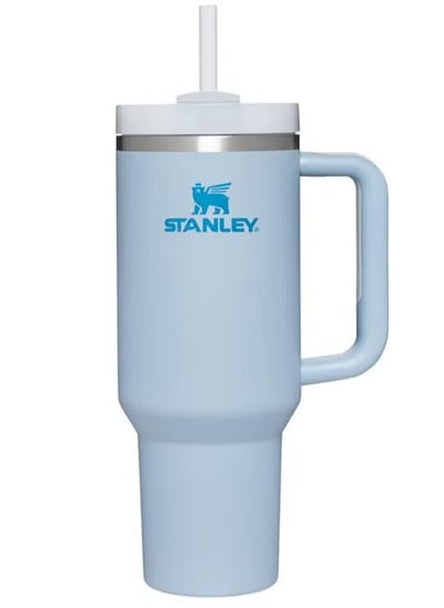 Buy Stainless Steel Vacuum Insulated Tumbler with Lid and Straw for Water, Iced Tea or Coffee, Smoothie and More, 40 oz,Blue in UAE