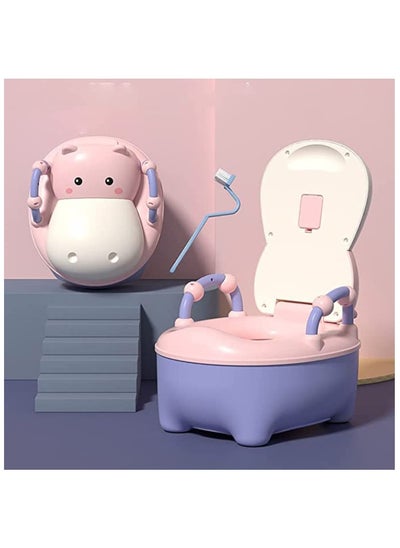 Buy Potty Training Toilet for Toddlers, Soft Seat Potty Chair with Removable Pot, Splash Guard & Non-Slip Design, Includes Toilet Tissue Dispenser (Pink) in UAE